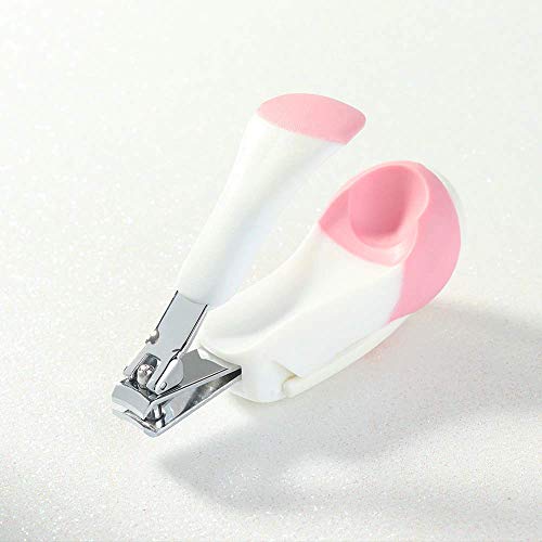 LAFILLETTE Nail Clipper with Magnifier Glass for Babies Children in Pink Color - Image 1