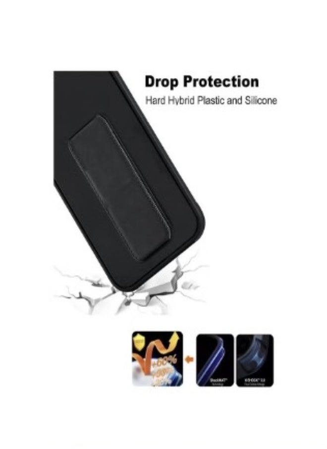 Generic - Case Cover For Apple iPhone 16 Pro With Magnetic Hand Grip 3 in 1 Black - Image 1