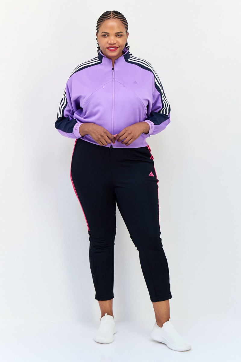 Adidas Women Sportswear Fit Long Sleeves Training Jacket, Purple - Image 4