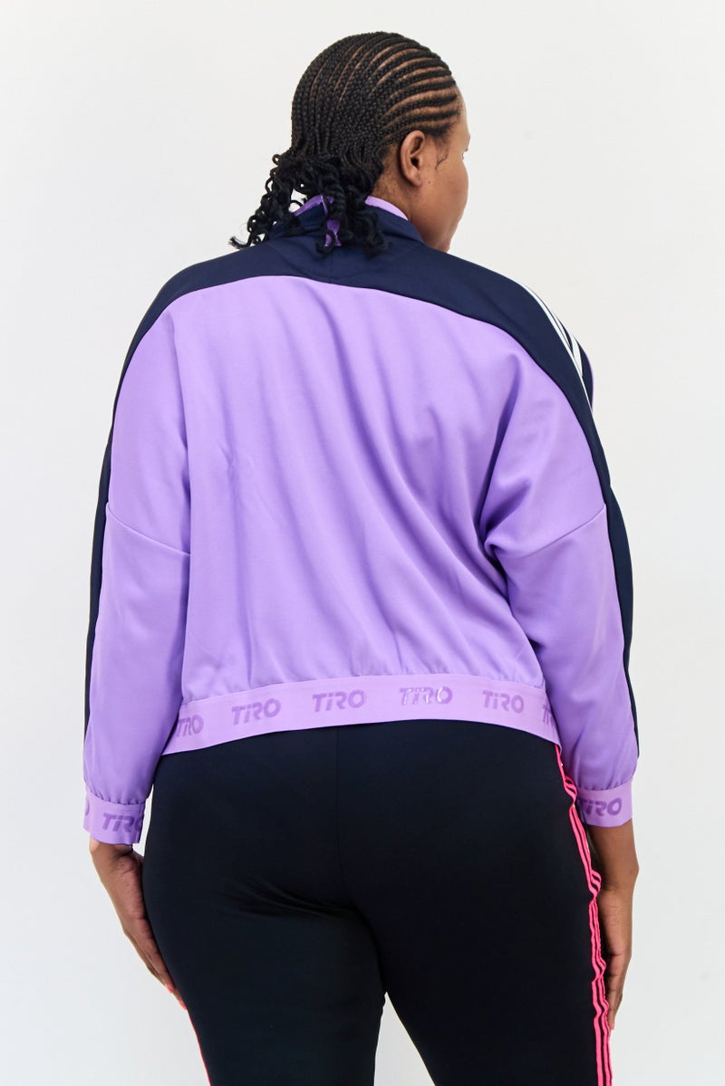 Adidas Women Sportswear Fit Long Sleeves Training Jacket, Purple - Image 3