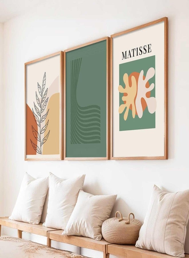 HOTHOUSE Boho Painting Home Decorative Wall Art poster With Frame For Living Room Hotel Wall Decor Digital Reprint Set of 3 (13X17 inch) - Image 5