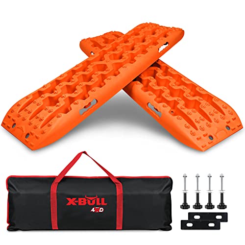 XBULL New Recovery Traction Tracks Sand Mud Snow Track Tire Ladder 4WD Orange 3gen