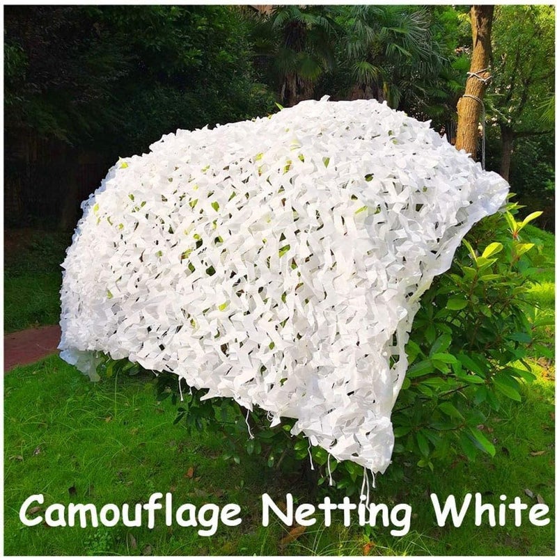 RAISCO 10X15 Feet White Hunting Blind Camo Net Camouflage Nets Military Surplus for Shooting, Party Decoration, Photograph, Vahicle Cover, Sunshade White Color Combination - Image 2