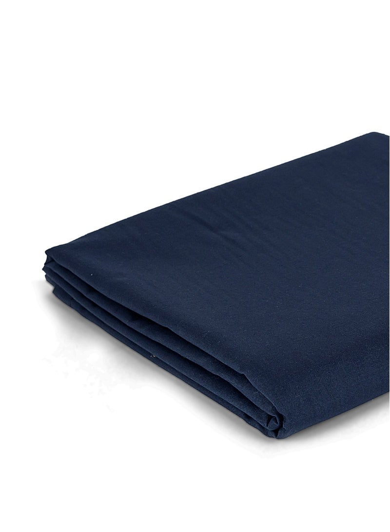 Home of linens ورقة مسطحة باللون الأزرق الداكن 180x260  - Image 3