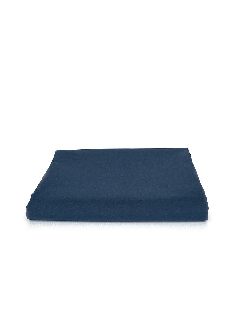 Home of linens ورقة مسطحة باللون الأزرق الداكن 180x260  - Image 1