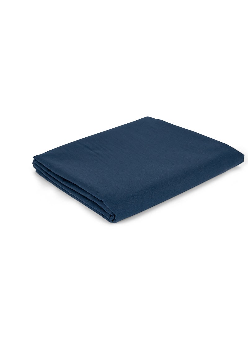 Home of linens ورقة مسطحة باللون الأزرق الداكن 180x260  - Image 2