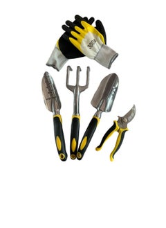 Excefore 5 Piece Garden Tools Set-Gardening Tools Pruning Shears Garden Gloves Succulent Tools Set Heavy Duty Gardening Tools Aluminum with Soft Rubberized Non-Slip Handle Tools  - Image 4