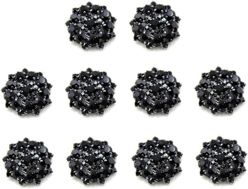 Labriciyon 5 قطع أزرار شنك من الراين الأسود إكسسوارات دي آي واي لتزيين الزفاف خياطة ملابس أزرار لوازم 22 مم - Image 1