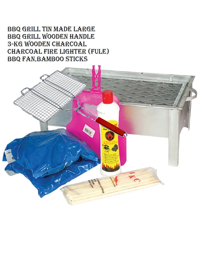 GO2CAMPS Barbeque Grill Sett/Galva BBQ Grill Sett(Value Compo Pack Sett),Camping BBQ Full sett. - Image 1