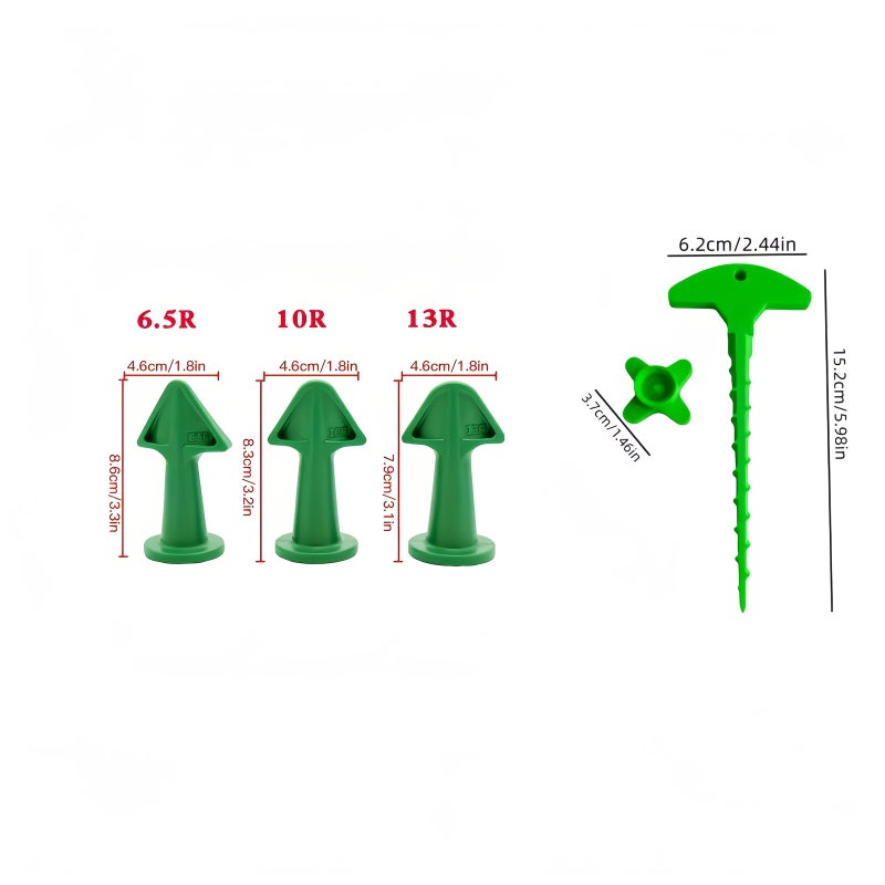 5pcs Caulking Tool Kit With 3 Green Nozzles For Kitchen Bathroom Window Sealing - Image 3
