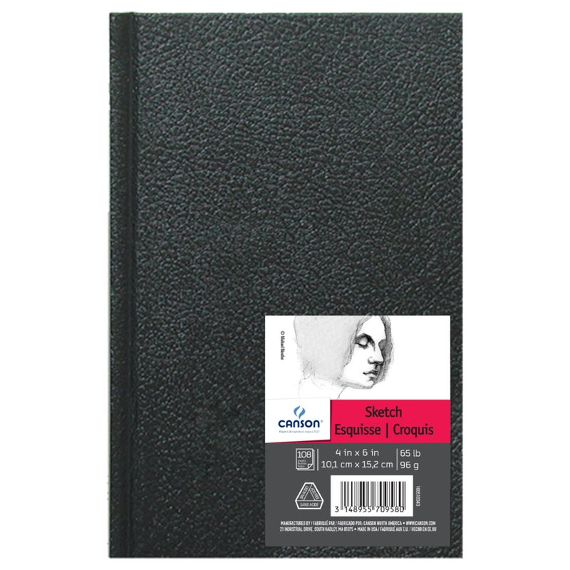Canson Artist Series Sketchbook Hardbound Journal 4x6 inches 216 Pages 65lb96g Artist Paper for Adults and Students Graphite Charcoal Pencil Colored Pencil