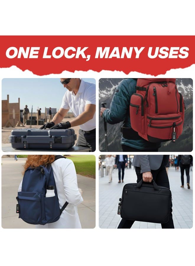 Cedar Mill Fine Firearms TSA Approved Travel Locks for Luggage, Gym Locker & Guncase - Heavy Duty for Outdoor Tent, Zippered Backpacks Secure Travel Suitcase Locks & More - Image 3