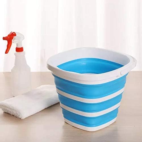 OTIPORTER Portable Foldable Silicone Bucket for Camping Travel Car Washing HomeOutdoorGarden Activities Small Spaces Folding Lightweight Easy to Bring Store Multicolor 5 L