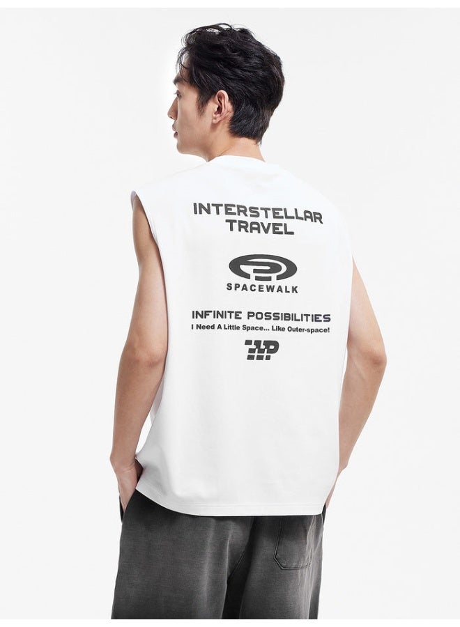 سيمير تيشيرت بدون أكمام بطبعات أمامية وخلفية للرجال - Image 3