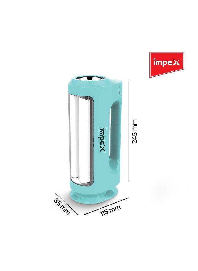 Impex - Rechargeable Emergency Lantern, LED Flash Light | 30 SMD High Bright LED,4 Hours Working, Suitable for Power Outages(Blue) - Image 1
