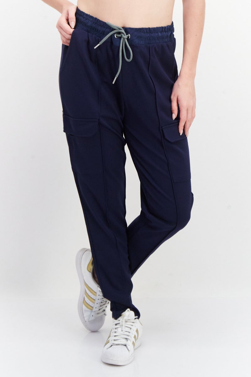 Tchibo Women Sweatpants With Cargo Pockets, Navy Blue  - Image 1