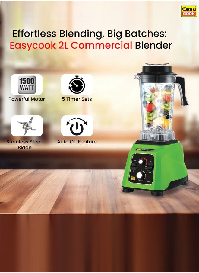 Easy Cook - MH15 Hardfighter 1500 Watt Mixer Juicer Grinder | Heavy Duty Commercial Blender | Industrial Blender | 4x Performance - Image 1