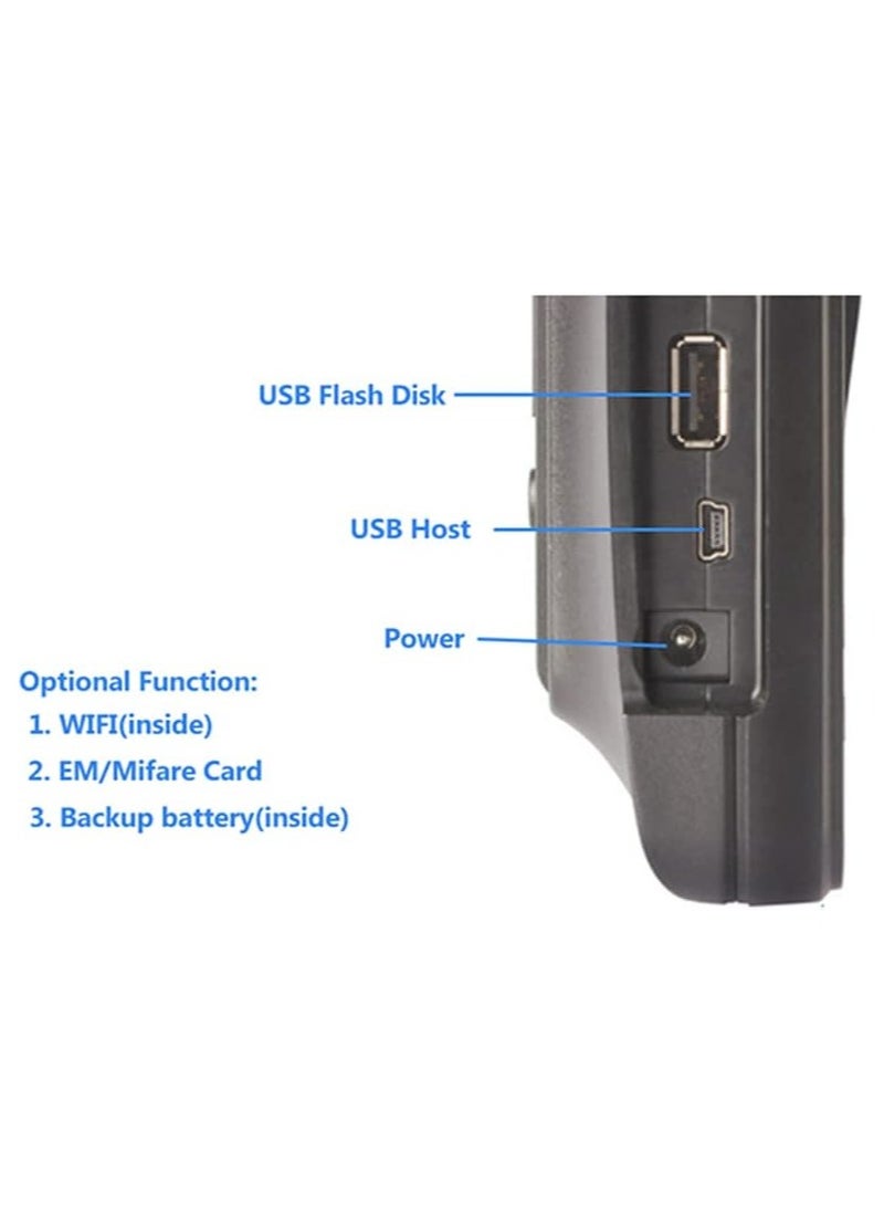 Witeasy A9 Fingerprint Biometric Time Attendance System - Large Color Screen, Real-Time Tracking, Employee Time Clock with Advanced Fingerprint Recognition, USB Data Export & Reporting