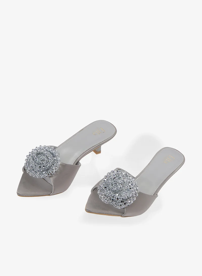 Ella Limited Edition  Diamante Heeled Sandals for Women | Best Price UAE