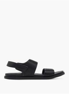 Le Confort Men's Textured Sandals with Hook and Loop Closure  - Image 2