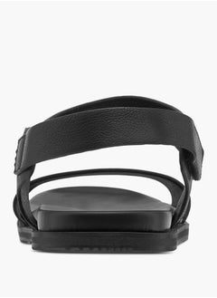 Le Confort Men's Textured Sandals with Hook and Loop Closure  - Image 4