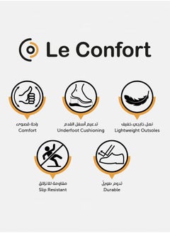 Le Confort Men's Textured Sandals with Hook and Loop Closure  - Image 5