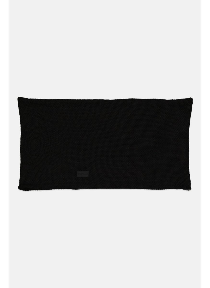 EMPORIO ARMANI Men Multifunction Collar Scarf 58 x 31  cm, Black  - Image 1