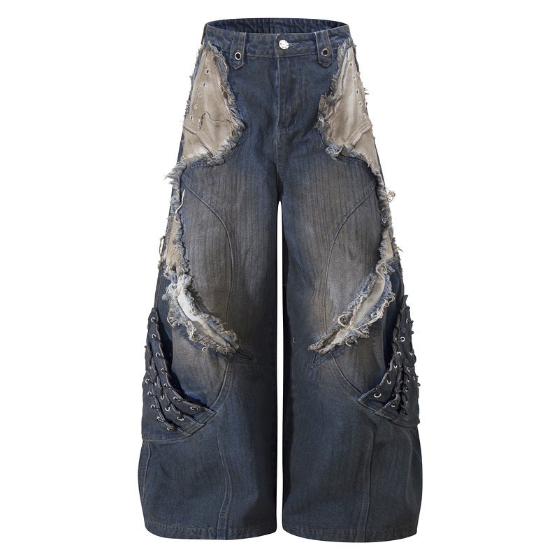 Unisex Classic Denim Jeans Loose Fit Daily Outdoor Wear - Image 1