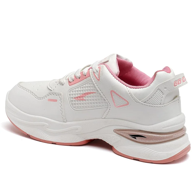 Asian Lightweight Offwhite Pink Sneakers for Women and Girls
