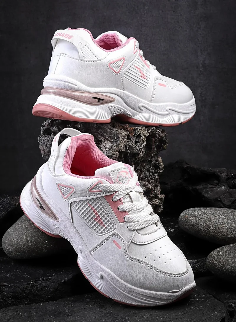 Asian  Lightweight Offwhite Pink Sneakers for Women and Girls for Women | Best Price UAE
