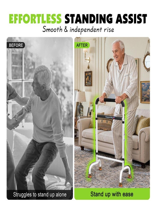Support Way Stand Assist for Chair & Couch - Adjustable Standing Aid with Wide Base, Standing Up Canes for Toilet;Supports 600lbs, Mobility Tool for Elderly & Post-Surgery Recovery (Knee/Hip) - Image 5