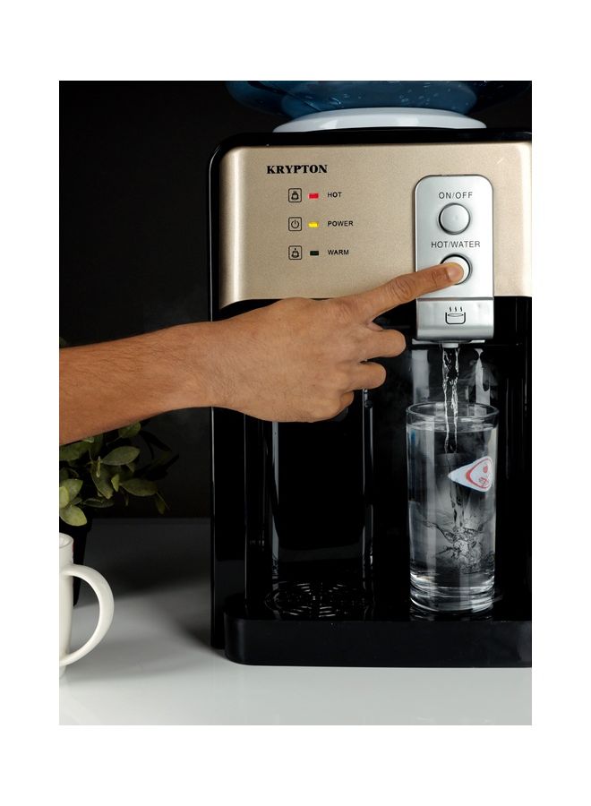 KRYPTON Hot and Normal Water Dispenser, 2 Taps | Stainless Steel Water Tank & Plastic ABS Housing Water Dispenser KNWD6380 Black and Gold - Image 5
