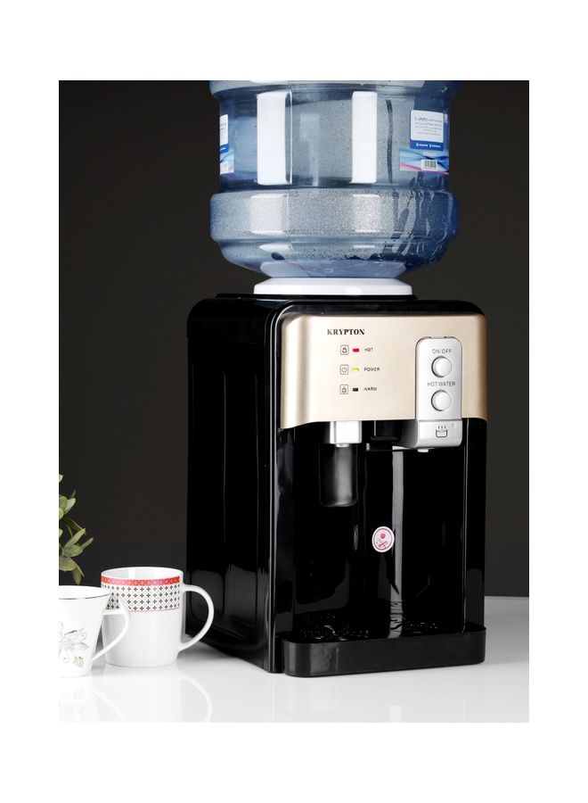 KRYPTON Hot and Normal Water Dispenser, 2 Taps | Stainless Steel Water Tank & Plastic ABS Housing Water Dispenser KNWD6380 Black and Gold - Image 3
