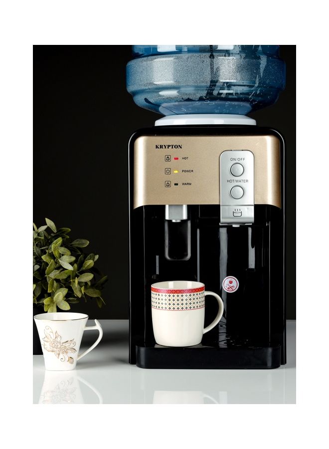 KRYPTON Hot and Normal Water Dispenser, 2 Taps | Stainless Steel Water Tank & Plastic ABS Housing Water Dispenser KNWD6380 Black and Gold - Image 4