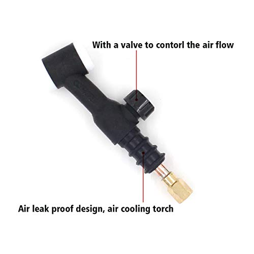 WeldingStop WP-17FV TIG Welding Torch 17FV Flex Head Body with Gas Valve Air Cooled 150 Amps - Image 3