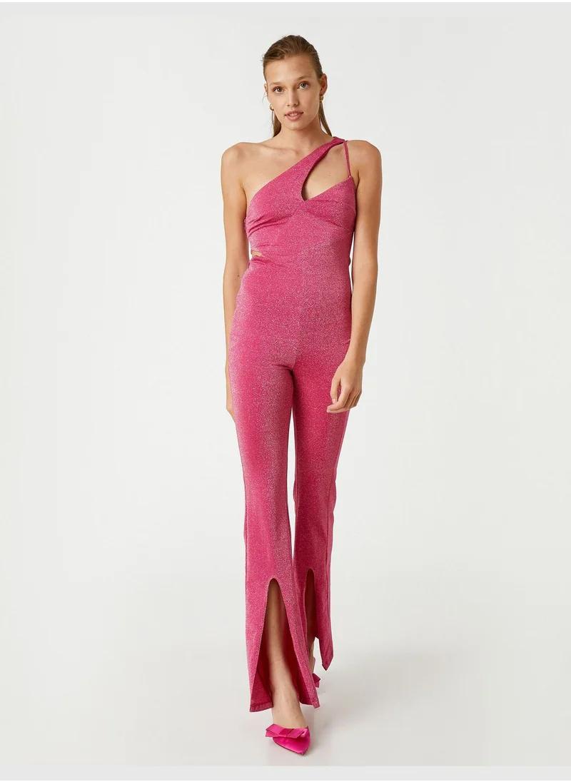 كوتون Shiny Party Jumpsuit Cut Out Detail