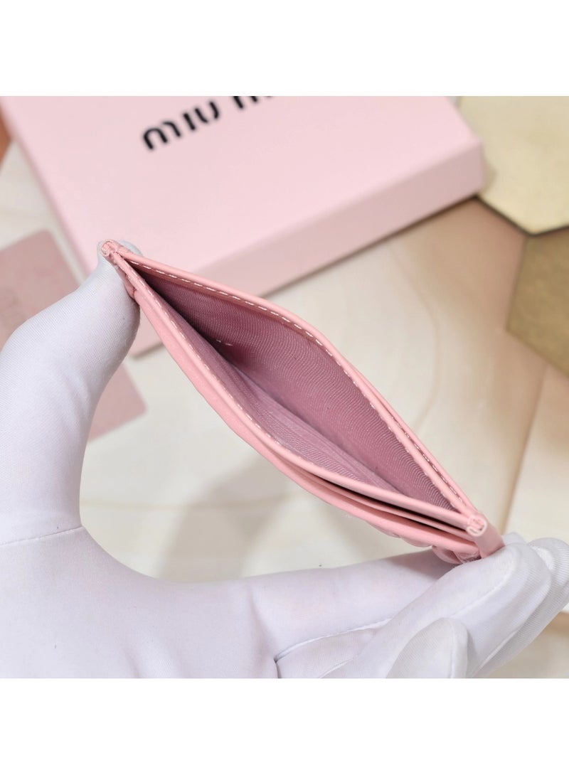 MiuMiu pleated thin lambskin multi-card slot small card holder coin purse - Image 4