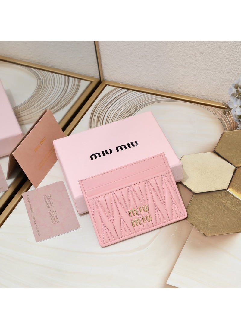 MiuMiu pleated thin lambskin multi-card slot small card holder coin purse - Image 5