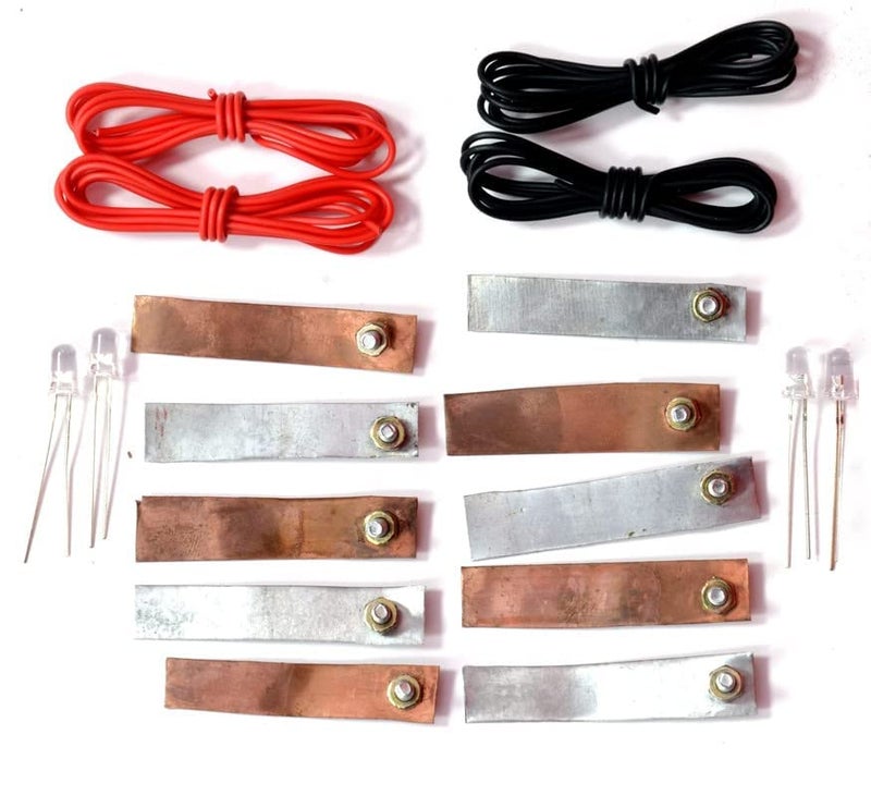 DIETURY Zinc Copper Plate Strip Work of Lemon Energy and Potato Battery Chemistry for School College Project Experiment - Image 1