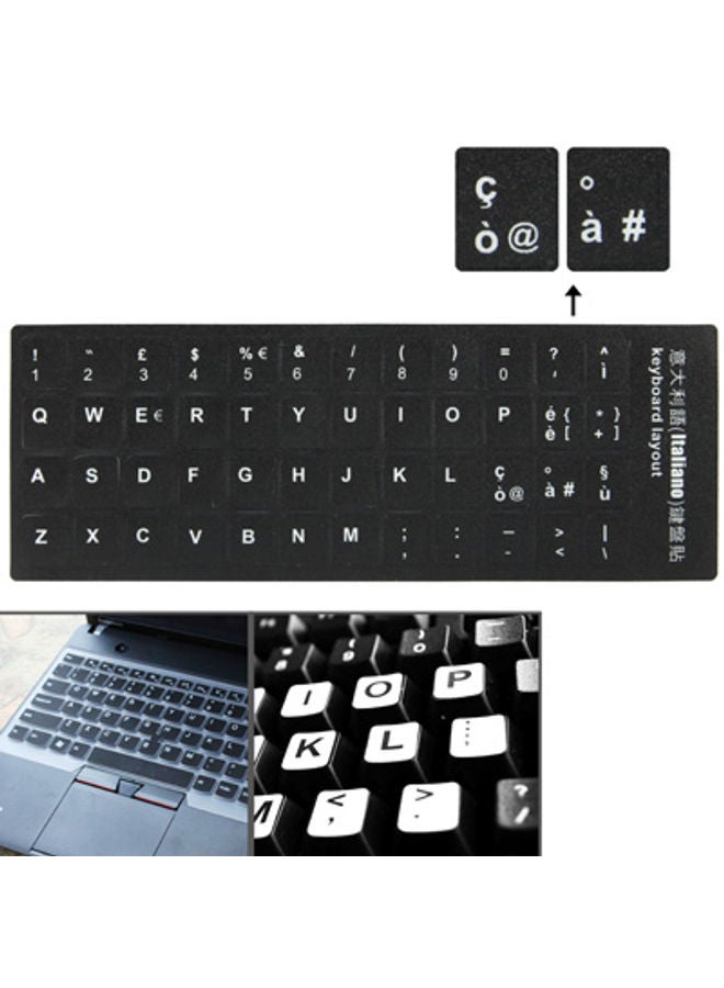 BURAQ Italian Learning Keyboard Layout Sticker for Laptop / Desktop Computer Keyboard - Image 2