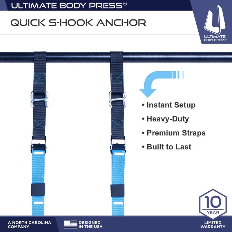 Ultimate Body Press XL Doorway Pull Up Bar and Strap System - Image 5