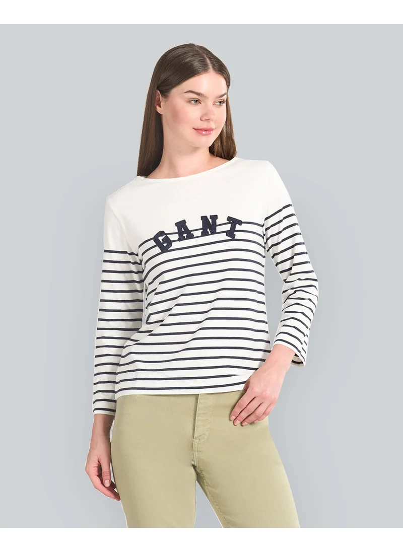 GANT Breton Striped Boat Neck T-Shirt