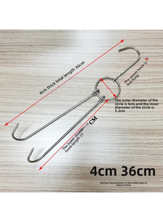 Factory Direct Kitchen Commercial Hook And Loop Roast Hook Rack Roast Chicken Roast Meat Hook Roast Duck Roast Duck Roast Goose Stainless Steel Fork-Color:10 Pieces For Hanging Goose 4cm 36cm  - Image 1