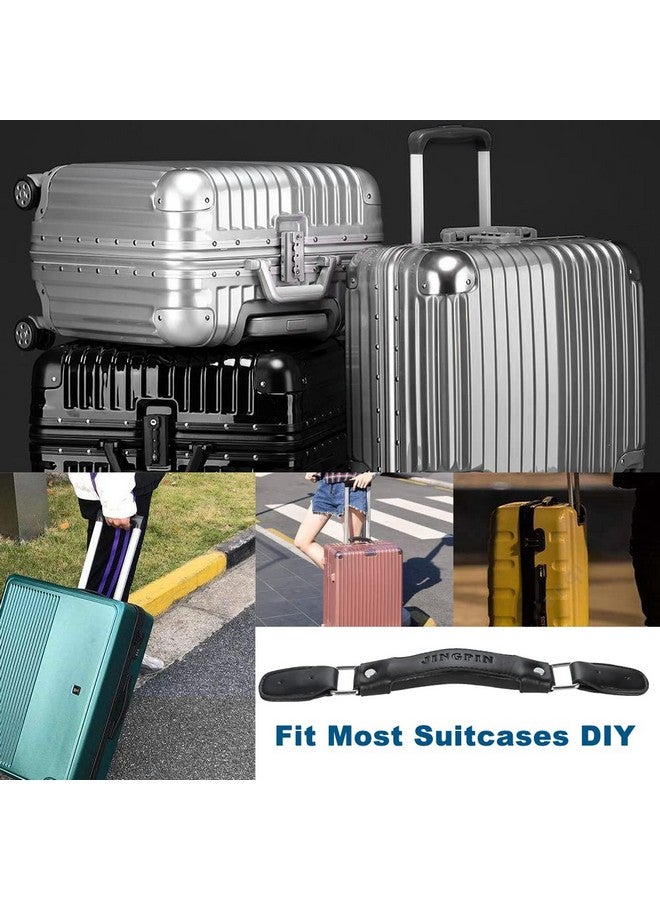 Mtsooning 2PCS Luggage Handle Replacement Parts,150mm Leather Suitcase Grip Pull Carry Strap Spare Fix Holders for Travel - Image 2