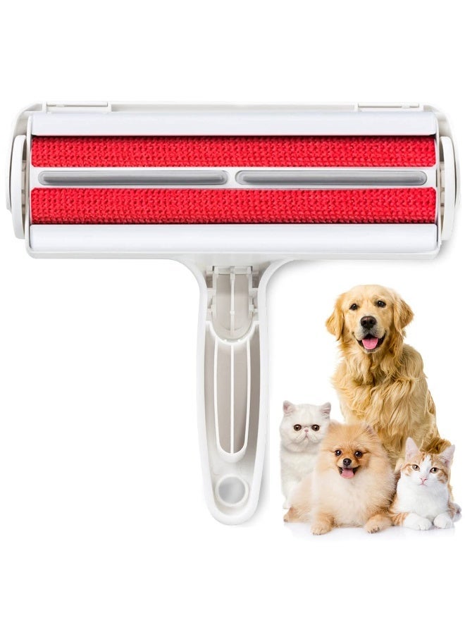 شابية بكرة ​​إزالة شعر الحيوانات الأليفة - بكرة إزالة الوبر لشعر الحيوانات الأليفة - مزيل شعر الكلاب والقطط ذاتي التنظيف - يزيل شعر الكلاب والقطط من الأثاث والسجاد والفراش والملابس والمزيد (أبيض) - Image 5