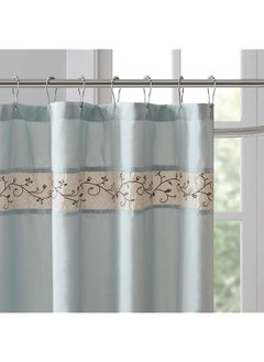 Serene Shower Curtain Faux Silk Embroidered Floral Machine Washable Modern Home Bathroom Decorations 72X72 Blue - pzsku/Z10F0958AB9D79901768FZ/45/_/1741446949/593e1a33-4328-4a6e-8205-4c77163ec6a2