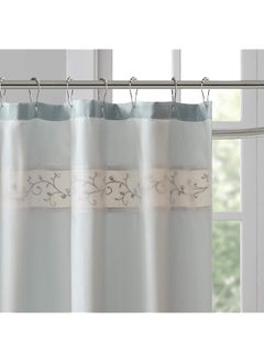 Serene Shower Curtain Faux Silk Embroidered Floral Machine Washable Modern Home Bathroom Decorations 72X72 Blue - pzsku/Z10F0958AB9D79901768FZ/45/_/1741446952/ab149ba1-27c0-462e-af1d-449e02eafd75