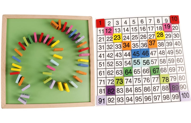Umbresen Wooden Hundred Board Toy, Montessori 1-100 Consecutive Numbers Preschool Learning Toys Gift for Kids with Storage Bag (Hundred Board) - Image 5