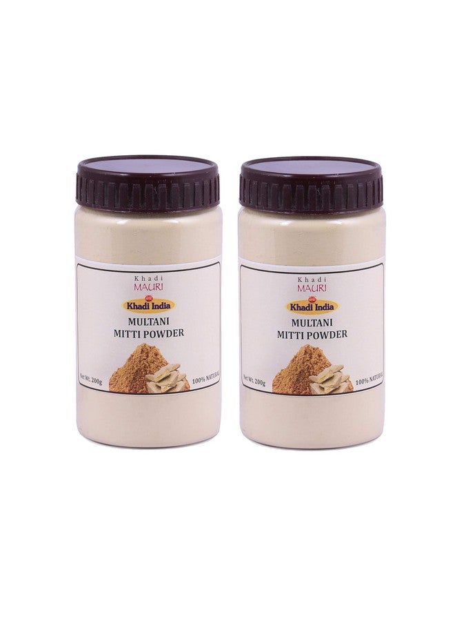 Khadi Mauri Herbal Multani Mitti Powder-Lightens & Brightens Skin, Fights Spots & Boosts Glow - 400 g (Pack of 2)