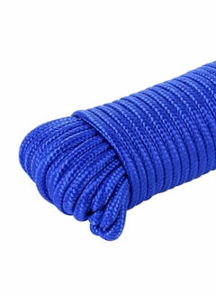 Excefore Nylon Poly Rope Flag Pole Polypropylene Clothes Line Camping Utility Good for Tie Pull Swing Climb Knot (10 M Length, 10 mm Width, 2Pcs Blue)  - Image 2